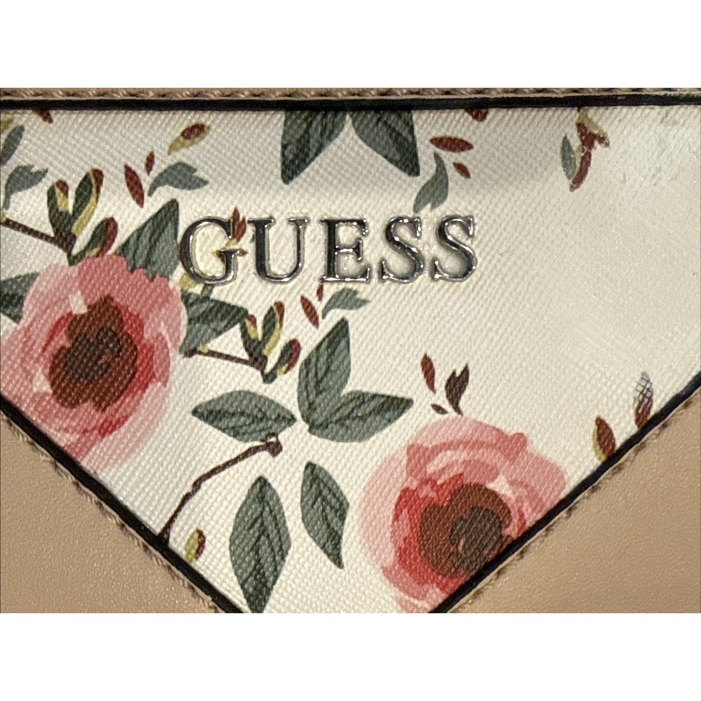 GUESS Floral Pattern Chain Pouch Long Wallet - Picture 12 of 16
